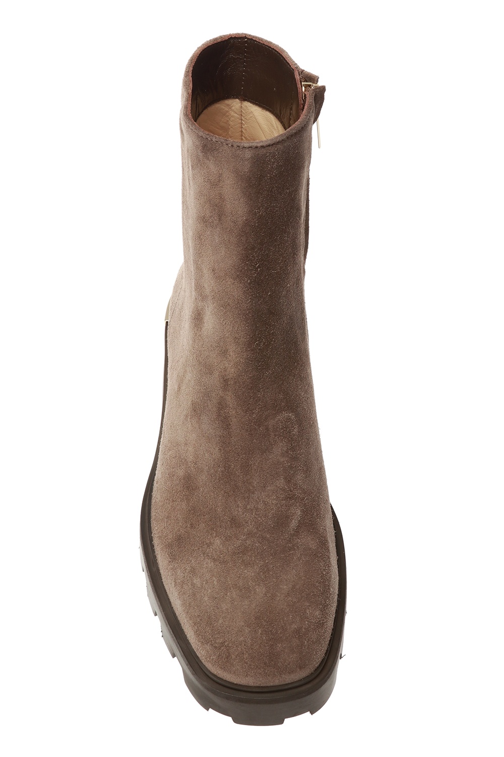 Mink suede ankle on sale boots